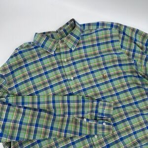 Ralph Lauren Classic Fit Big Long Sleeve Plaid Button Down Shirt Men's 2XB